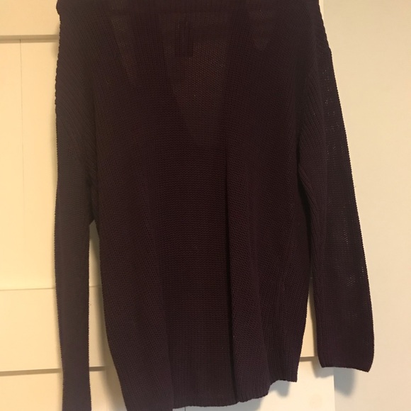$5 add on NWT Express maroon/purple cold shoulder sweater - Picture 7 of 7